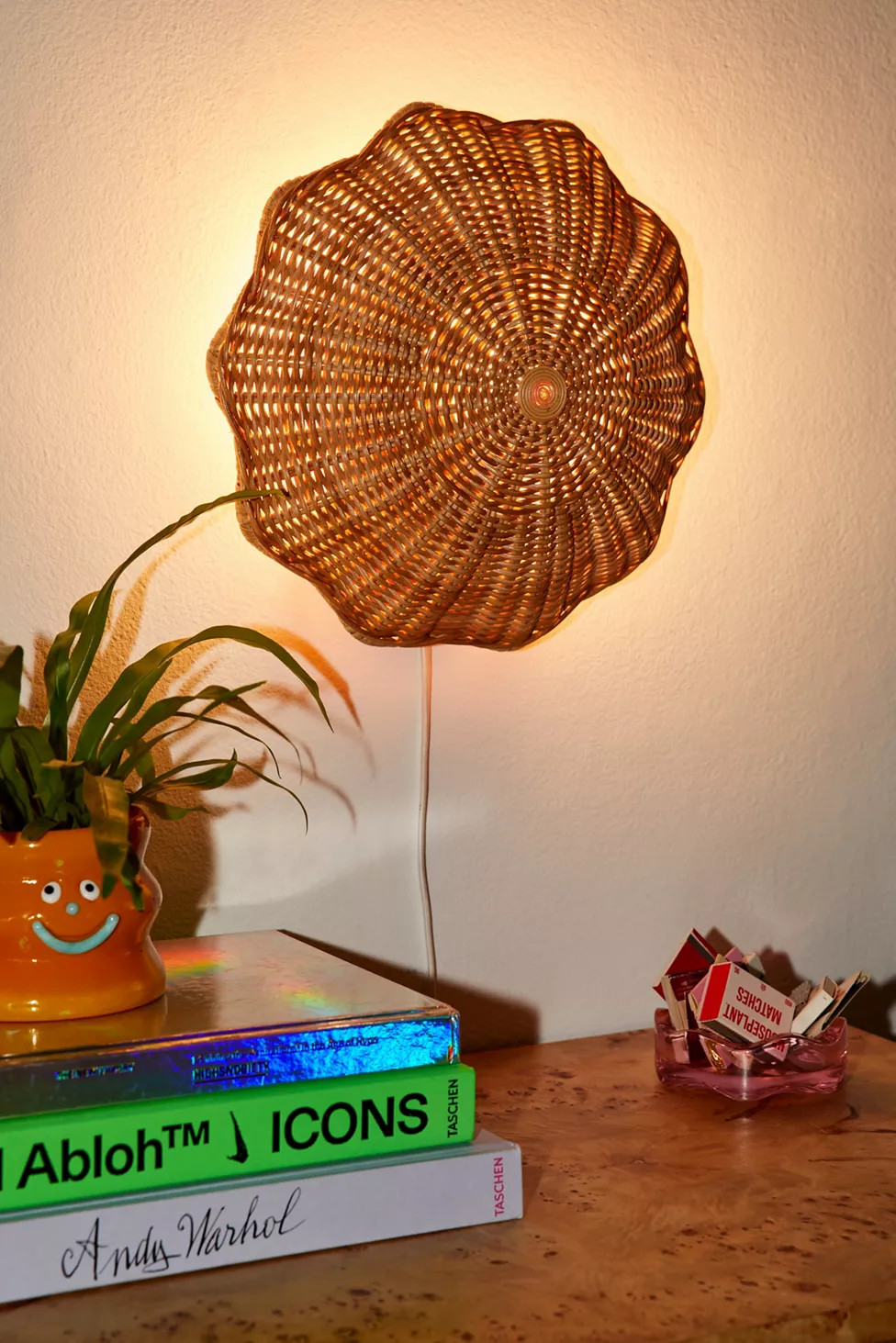 Pierce Rattan Sconce | Urban Outfitters (US and RoW)