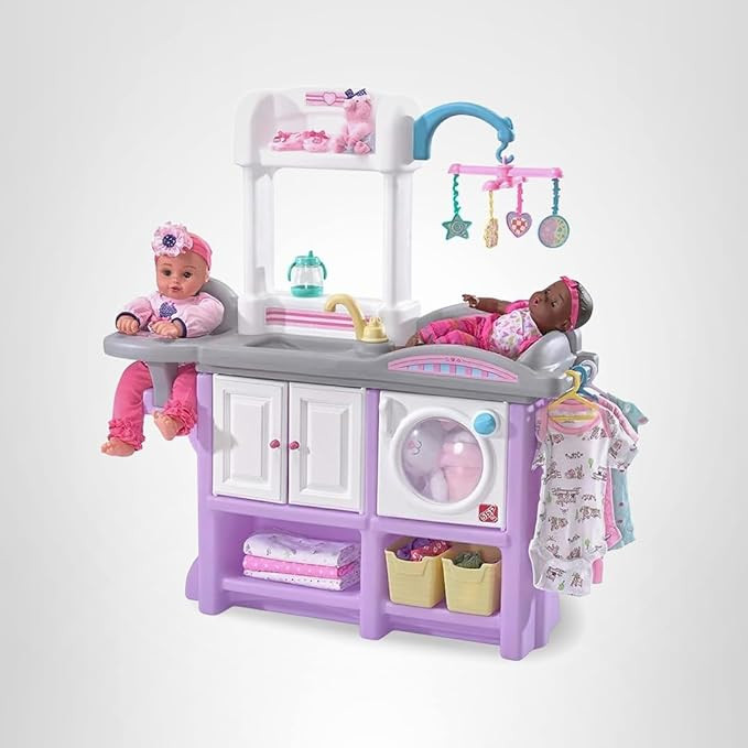 Step2 Love & Care Deluxe Baby Doll Nursery Playset for Kids, Combined Kitchen and Changing Statio... | Amazon (US)