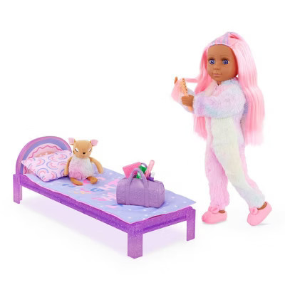Glitter Girls 14" Doll with Bed Rafa & GG Bedtime Playset: Fashion, Beauty, Family Theme, 22 Pieces Set | Target