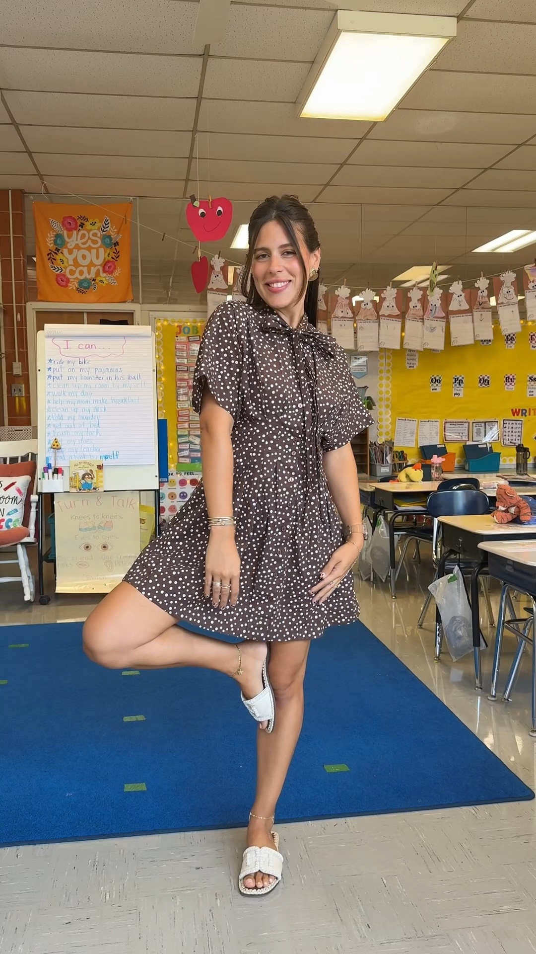 The cutest brown polka dot dress!!! Perfect for a warm fall day!!

#LTKStyleTip #LTKWorkwear