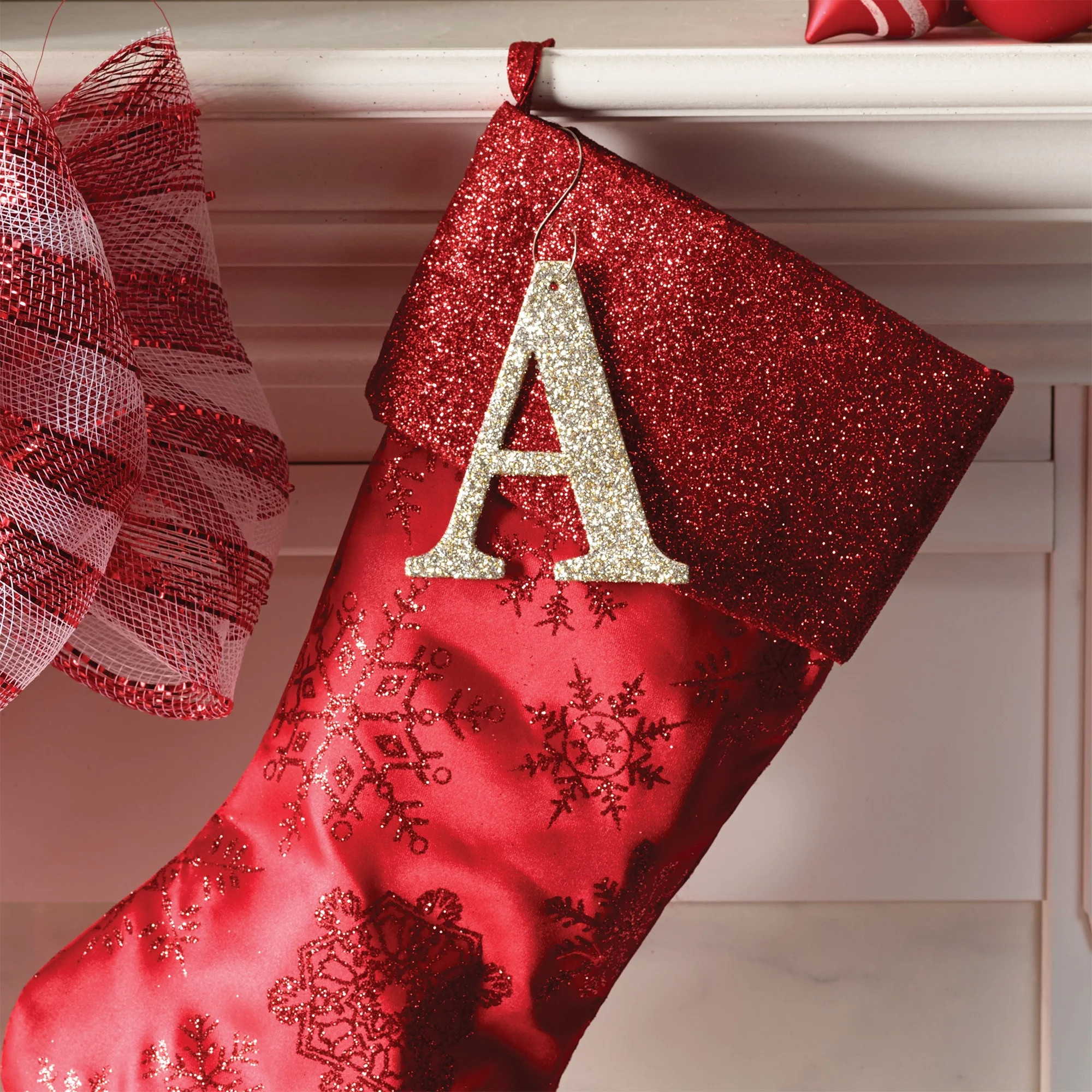 Holiday Time Decorative Monogram, Gold, "A" | Walmart (US)
