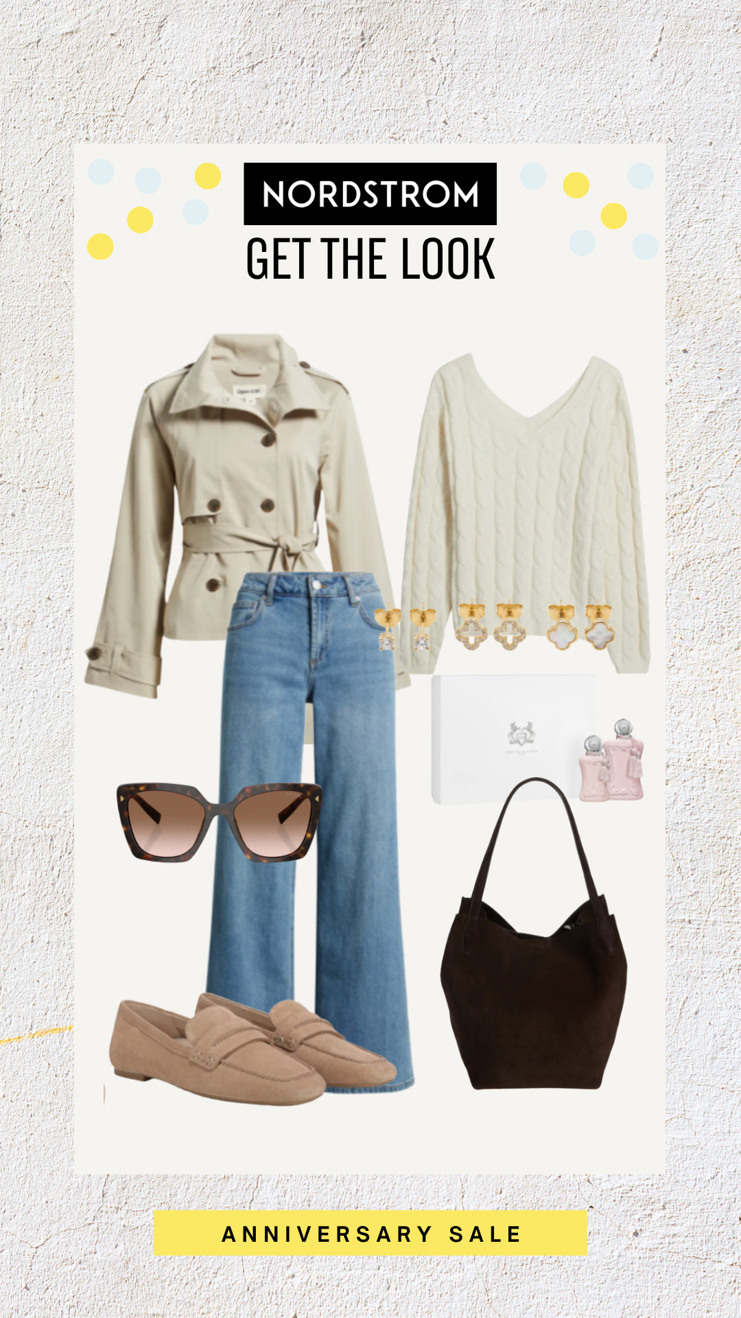 Classic pieces never go out of style. A lightweight trench, cozy knit, and timeless accessories make this an outfit you'll reach for all season.

fall outfit, casual fall style, trench coat outfit, cable knit sweater, wide leg jeans, everyday outfit, classic wardrobe, neutral style, Nordstrom finds, wardrobe staples

#LTKootd #LTKOver40 #LTKSaleAlert