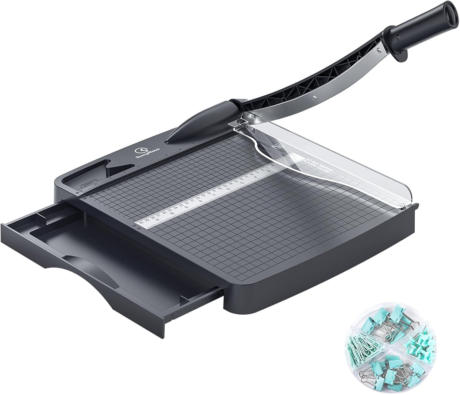 12 Inch Heavy Duty Paper Cutter, 12-16 Sheets Capacity Guillotine Paper Cutter & Paper Trimmer, Paper Cutting Board for Classroom, Crafting, Cardstock Gray | Amazon (US)