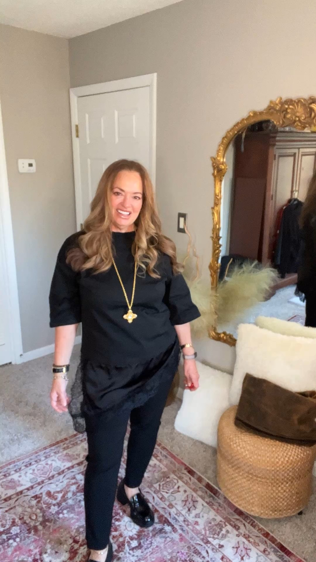 Lingerie inspired trend continues and this fabulous long tynic with the asymmetrical lace panel is a fun vibe. 

#LTKgrwm #LTKootd #LTKNYFW