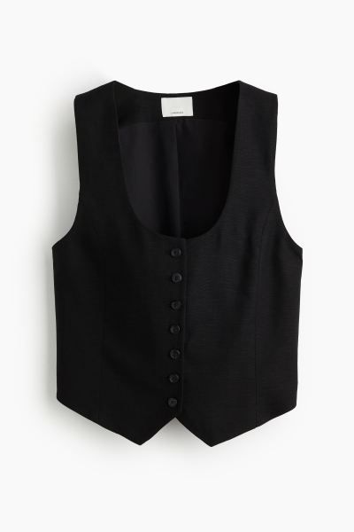 Suit waistcoat - Black - Ladies | H&M GB | H&M (UK, MY, IN, SG, PH, TW, HK)