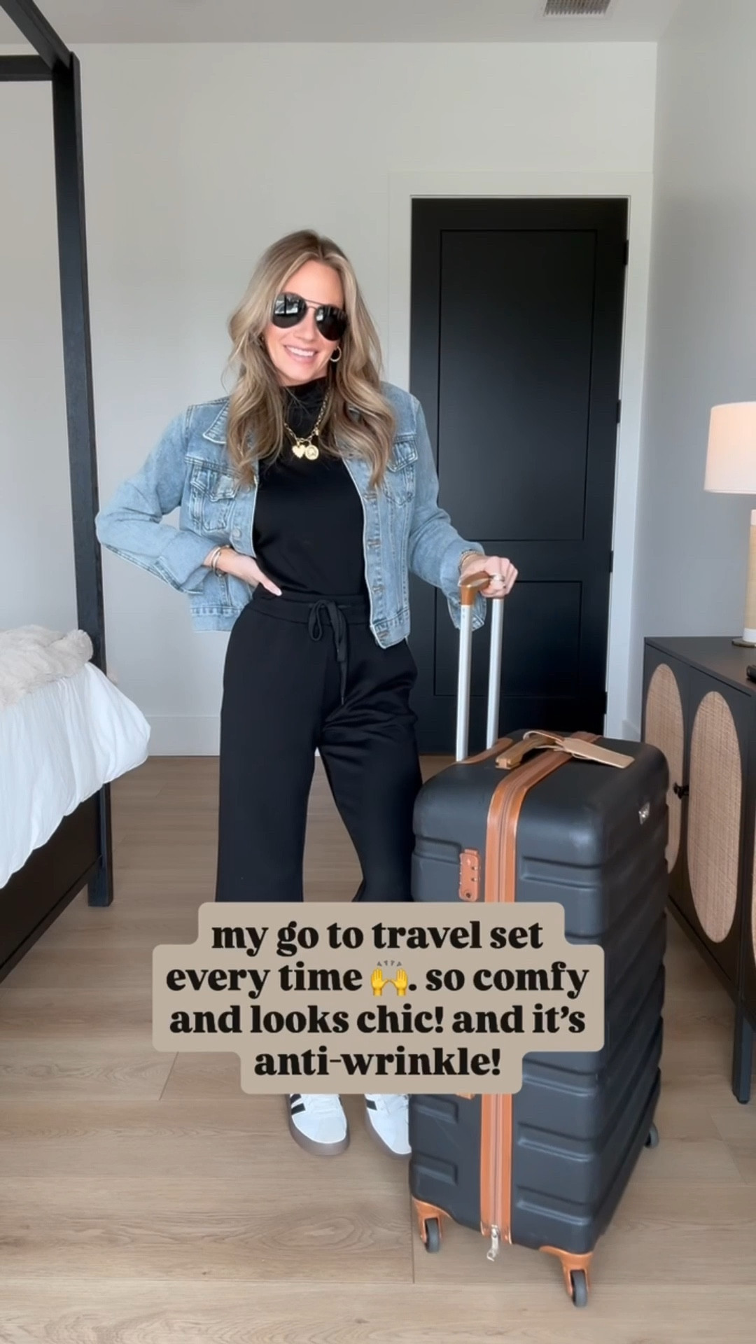 Amazon comfy two piece set! This is my all time favorite outfit for travel days! That material feels so luxe! // I’m 5’3 for reference wearing an xs set, xs jacket, and sneakers run tts.

#LTKootd #LTKgrwm #LTKFindsUnder50