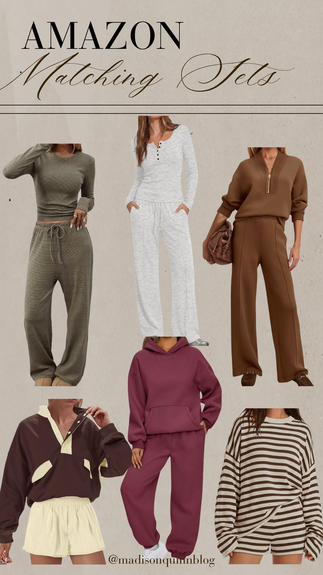 Love these matching sets from Amazon! Perfect for fall and so affordable!

matching sets amazon fashion fall style trending affordable comfy 

 #LTKgrwm #LTKootd #LTKSeasonal