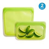 Stasher Reusable Silicone Food Bag, Sandwich Bag and Snack Bag, Storage Bag, Lime Green | Amazon (US)