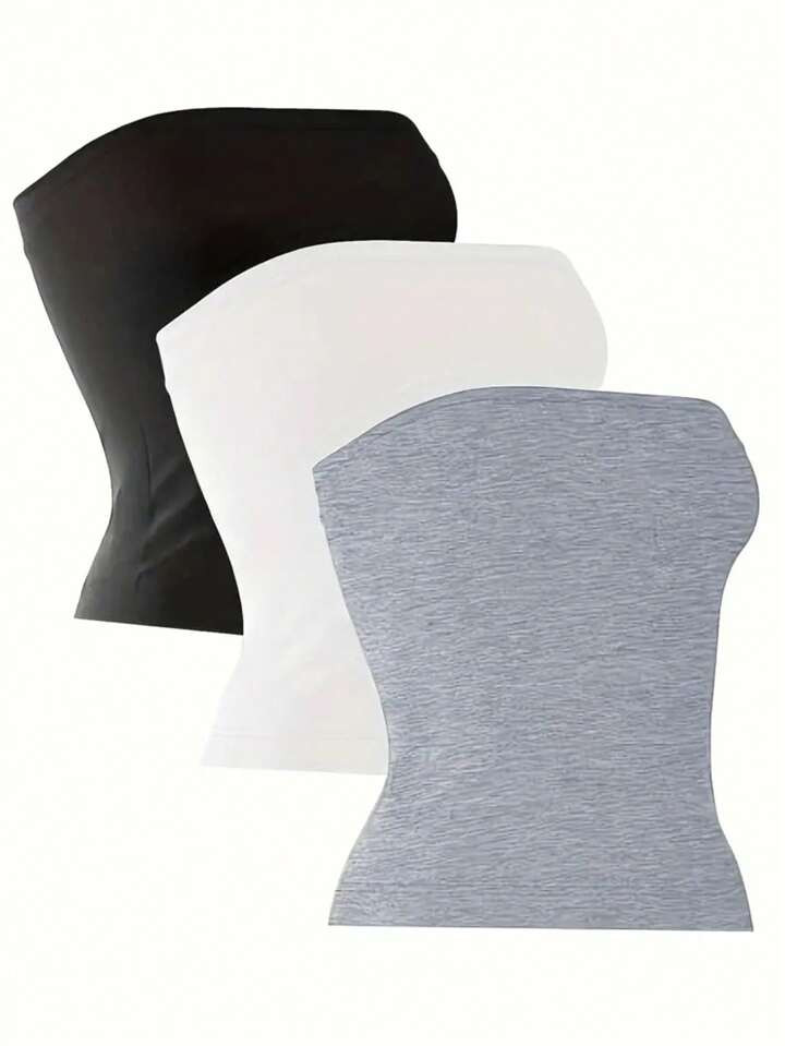 SHEIN Essnce Women's Solid Color Tube Top | SHEIN