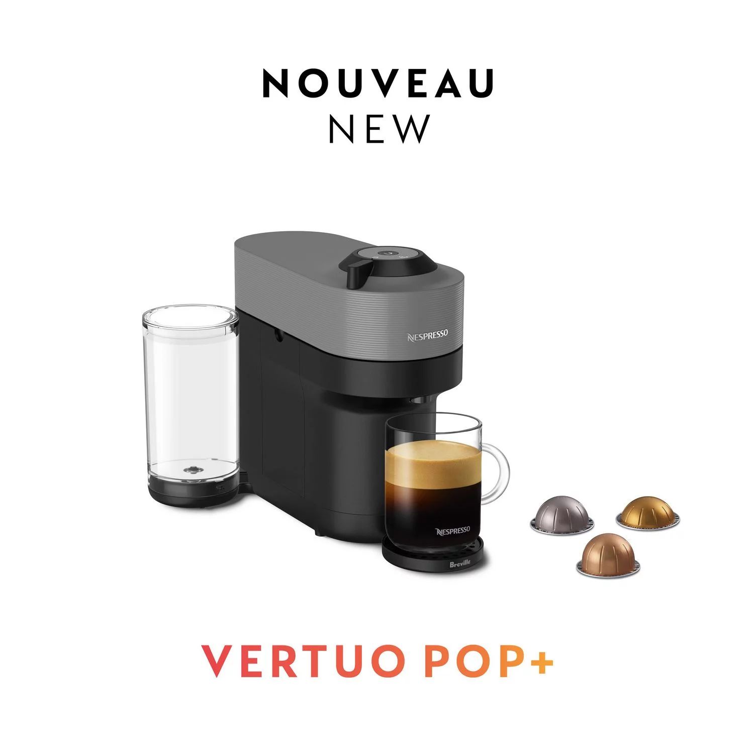 Nespresso Vertuo Pop+ Coffee Machine by Breville, Dark Grey, Small machine. Big Taste. | Walmart (CA)