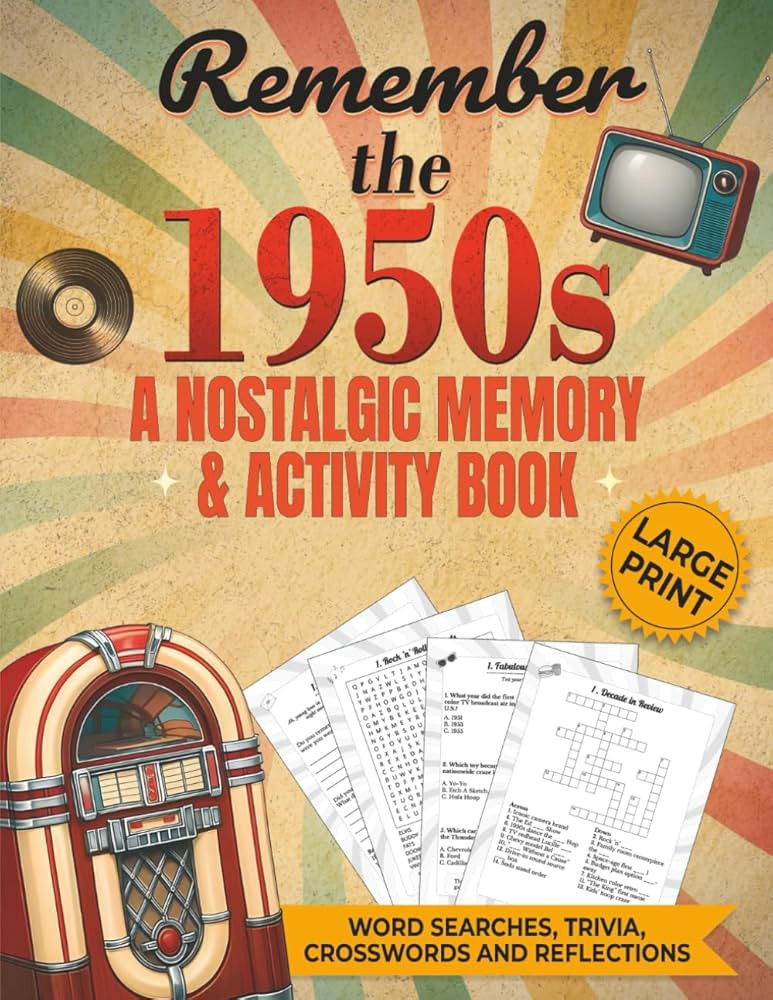 Remember the 1950s: A Nostalgic Memory and Activity Book for Seniors - Large Print Puzzles, Trivi... | Amazon (US)