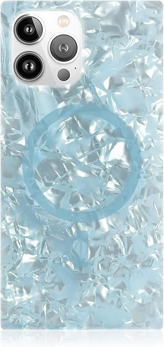 Flaunt Official Square iPhone 15 Pro Max Case - ICY Blue Pearl | Amazon (US)