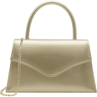 Women's Evening Bag Bridal Party Clutch Purses Cocktail Prom Handbags with Patent Leather Gold Patent 9.45*2.95*9 | Target