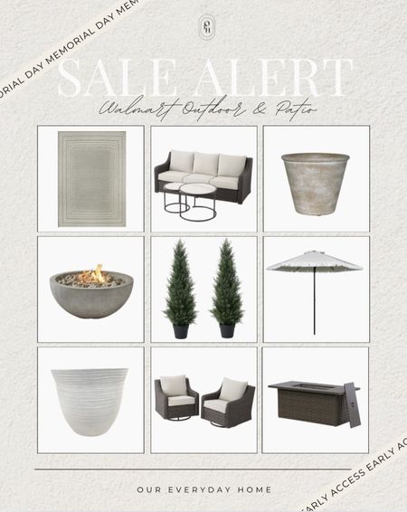 Walmart home has great Memorial Day Early Access Sales going on right now on their Outdoor Patio furniture, fire pits, area rugs and planters! Go check out the early deals today! 


home decor, our everyday home, console table, arch mirror, faux floral stems, Area rug, console table, wall art, swivel chair, side table, coffee table, coffee table decor, bedroom, dining room, kitchen,neutral decor, budget friendly, affordable home decor, home office, tv stand, sectional sofa, dining table, affordable home decor, floor mirror, budget friendly home decor

#LTKSaleAlert #LTKSeasonal #LTKHome