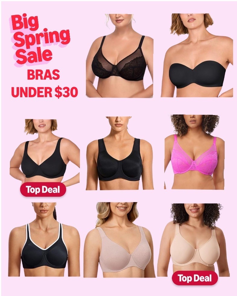 My favorite bras for a large chest, now on sale under $30! 

I wear each style in a size 38 or 40 band, in the largest cup size they have available (usually an H)

My true bra size is 38J, but I find these styles to be forgiving in their sizing and a comfortable affordable alternative. 

#LTKSaleAlert #LTKootd #LTKPlusSize