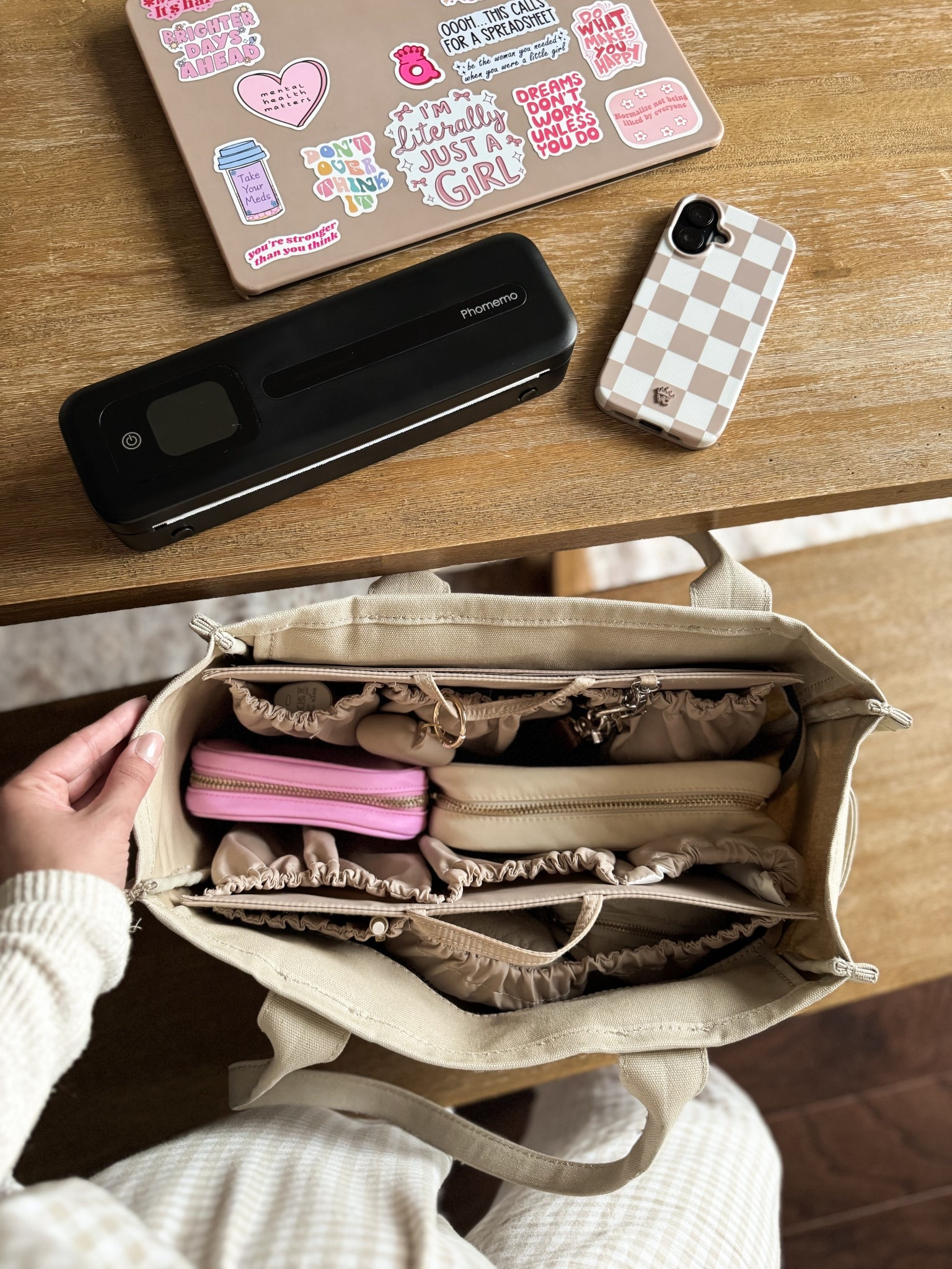 pack my work tote with me ✨💼 for my full-time job, I’m constantly on the go, and need to make sure I have everything I need with me. From my laptop and cords, to beauty essentials, I have it all!

My newest tote essential: The @phomemo_official Printer Inkless Portable Printer! 🖨️ Whether I need to print a shot list while traveling to different locations or analytics for a meeting, I know I always have a convenient way to print right from my phone on-the-go. 



#LTKTravel