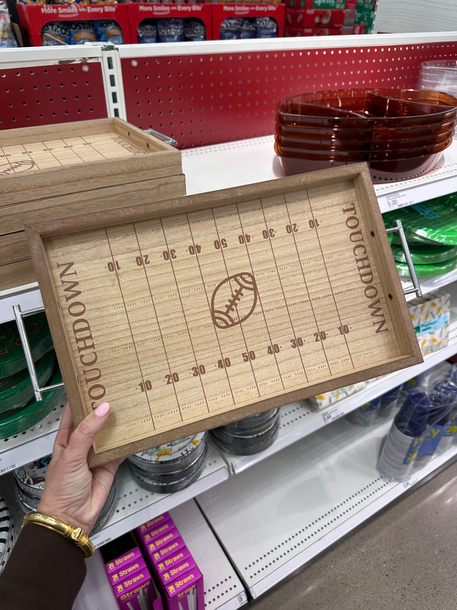 Adorable $5 game day tray! Perfect for watching parties and the Superbowl! 
.


#LTKmomlife #LTKActive #LTKHome