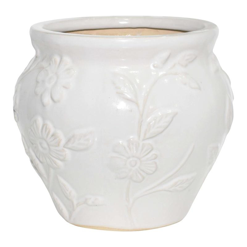 White Ceramic Vase, 9.8" | At Home