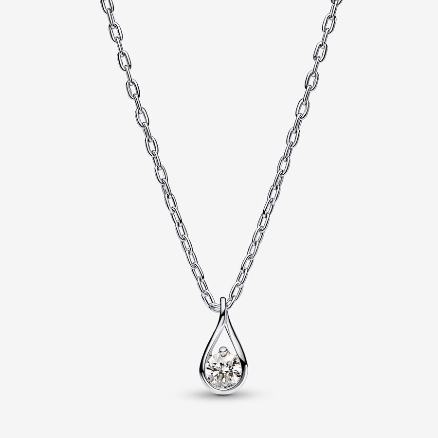 Pandora Brilliance Lab-created 0.15 ct tw Diamond Pendant & Necklace | Pandora (US)