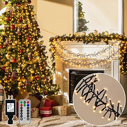 Ollny Christmas Lights Outdoor Cluster Lights - 1000LED 49ft 4X Bright 8 Modes Timer Remote,Water... | Amazon (US)