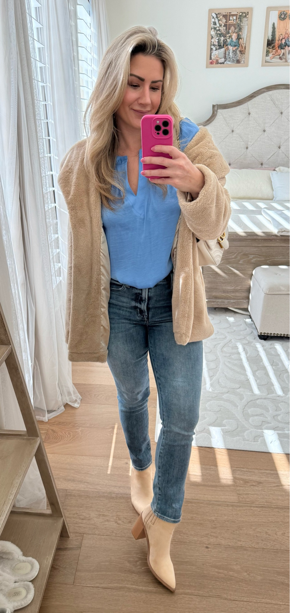 Dressy casual outfit with my favorite creamy beige Amazon ankle boots! 🤍 They go with everything and are so comfortable (heel is 3.25 inches high) under $60!

#ankleboots #amazonboots #dressycasual #casualchicoutfit #lunchoutfit #brunchoutfit #casualoutfit #springoutfit #winteroutfit #amazonstyle #momstyle #kohlsstyle #casualstyle #straightjeans #jeansandboots #fauxfurcoat 

#LTKShoeCrush #LTKStyleTip #LTKFindsUnder100