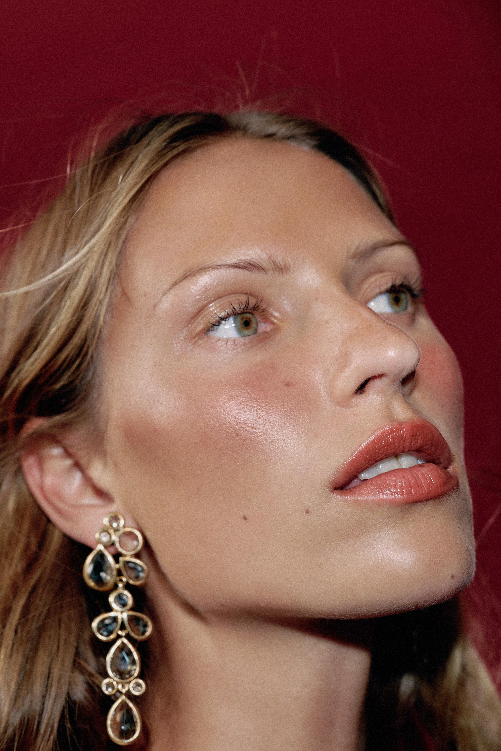 CRYSTAL PIECE EARRINGS | Zara US