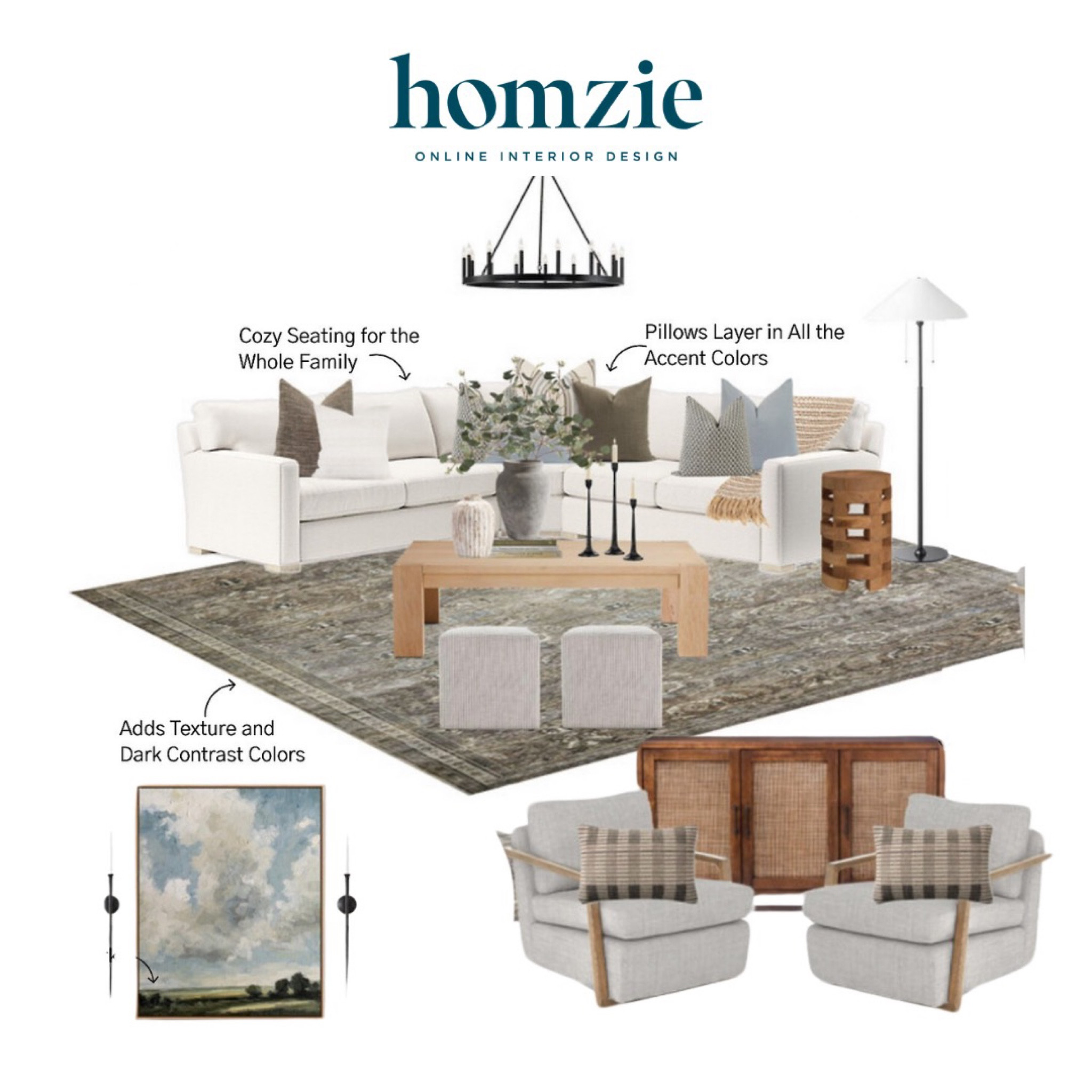 We loved designing this modern classic living room for our virtual interior design client. This space features a floor lamp, wooden tv stand, woven throw pillows, and two cube ottomans 

Work 1:1 with a Homzie virtual interior designer for a low flat-rate and receive a custom, shoppable decorating plan! - all online.  Get started homziedesigns.com/work-with-us


#LTKStyleTip #LTKHome