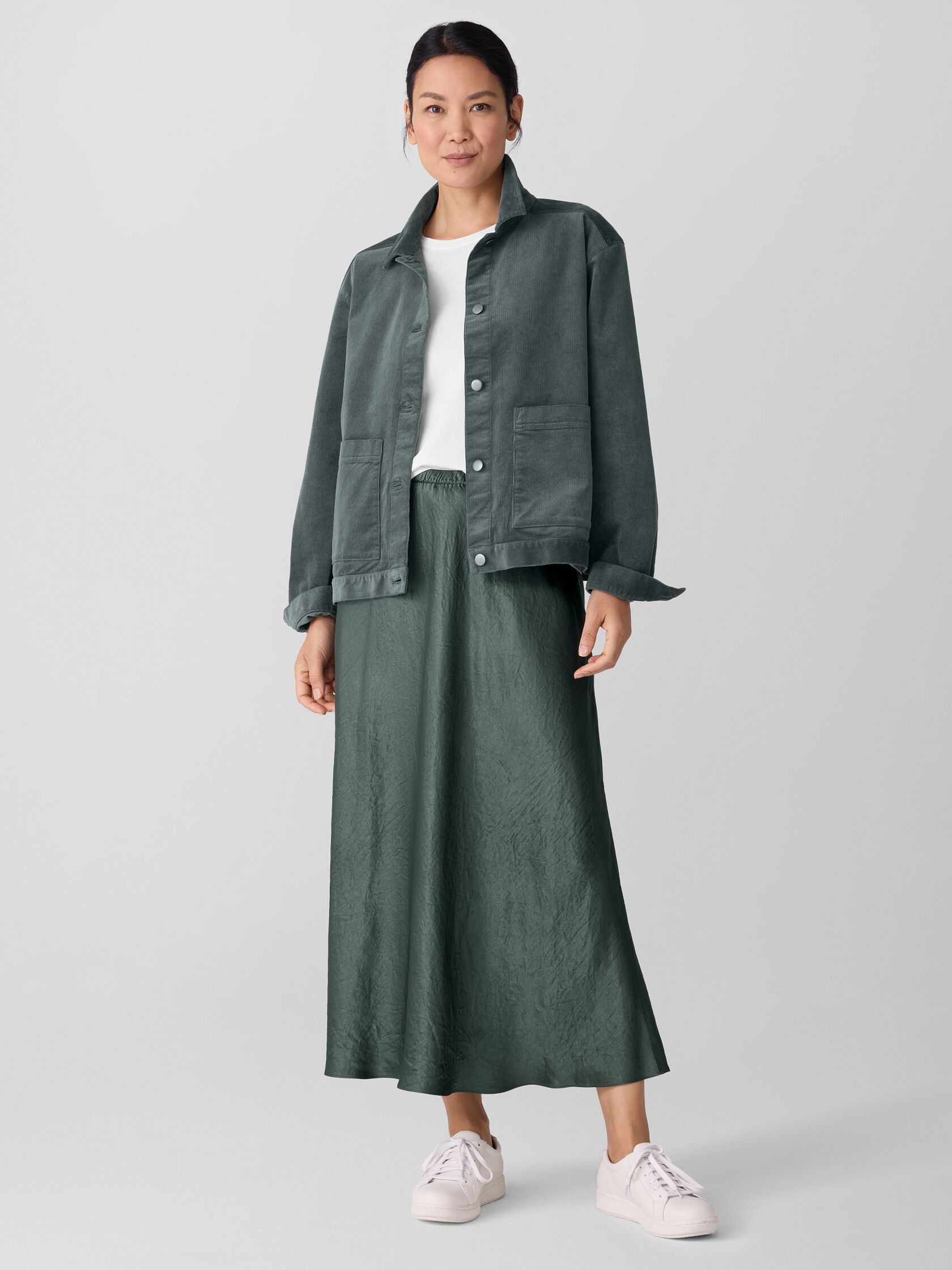 Organic Cotton Stretch Corduroy Jacket | Eileen Fisher