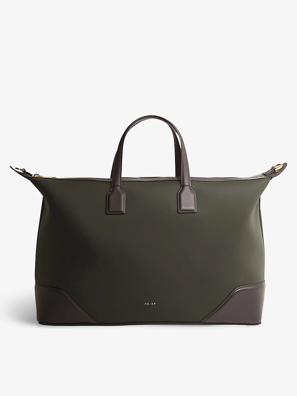 Elliot faux leather-trimmed neoprene holdall bag | Selfridges