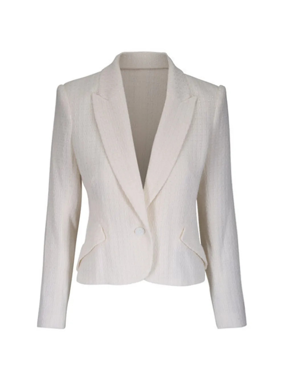 L'Agence Jennah single-breasted tweed blazer - Neutrals | Farfetch Global