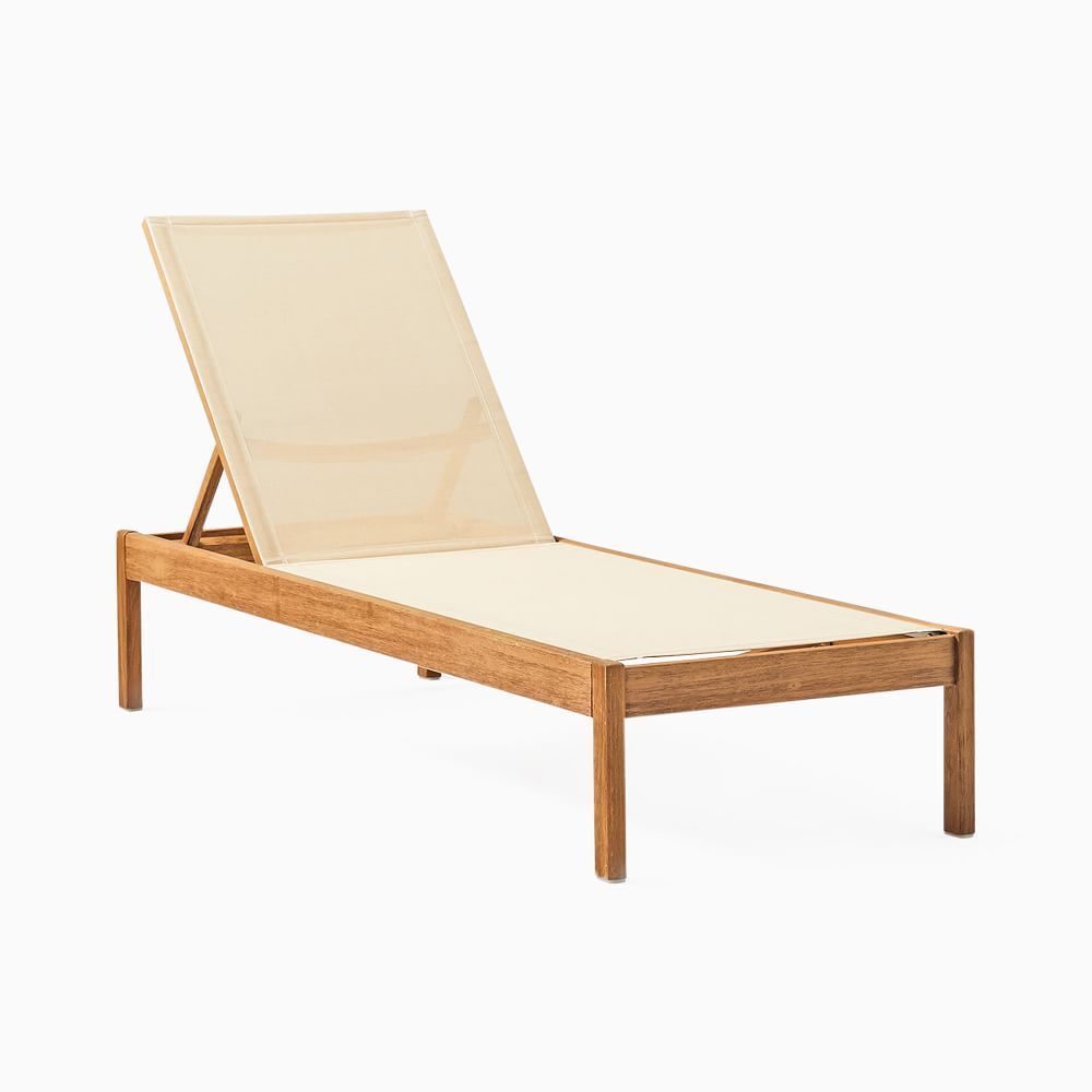 Playa Outdoor Textaline Chaise Lounger, Mast | West Elm (US)