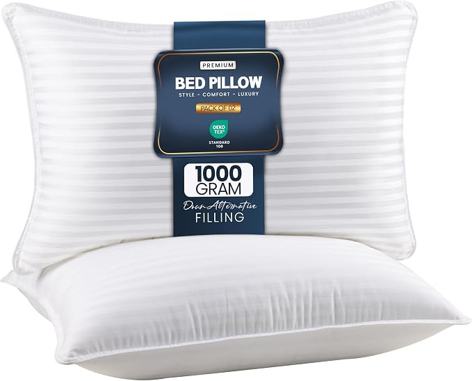 Utopia Bedding Hotel Bed Pillows for Sleeping, Pillows Queen Size Set of 2 | Amazon (US)