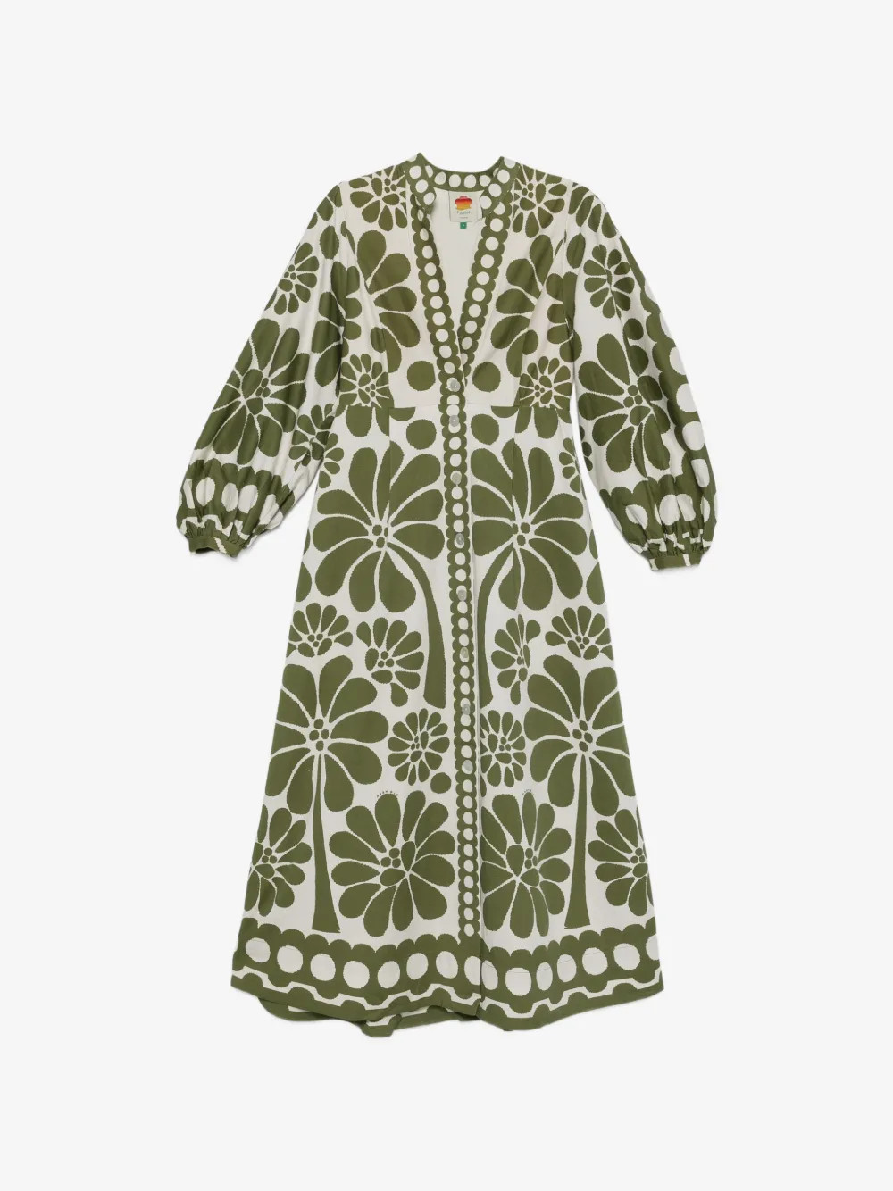 vestido largo Palermo con estampado floral | Farfetch Global