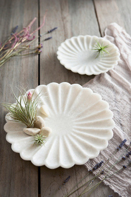 Scalloped Edge Marble Tray | Terrain