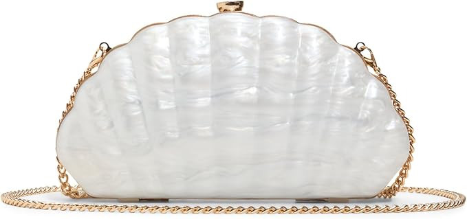 Aldo Women's Sheshell Clutch, Other White | Amazon (US)