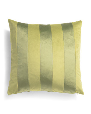 Made In Usa 20x20 Striped Velvet Luxe Feather Fill Pillow | Throw Pillows | Marshalls | Marshalls