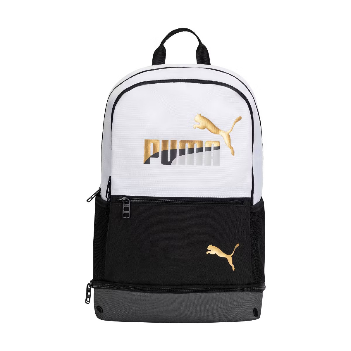 PUMA Kids' Eclipse 18.5" Backpack - Black/White/Gold | Target