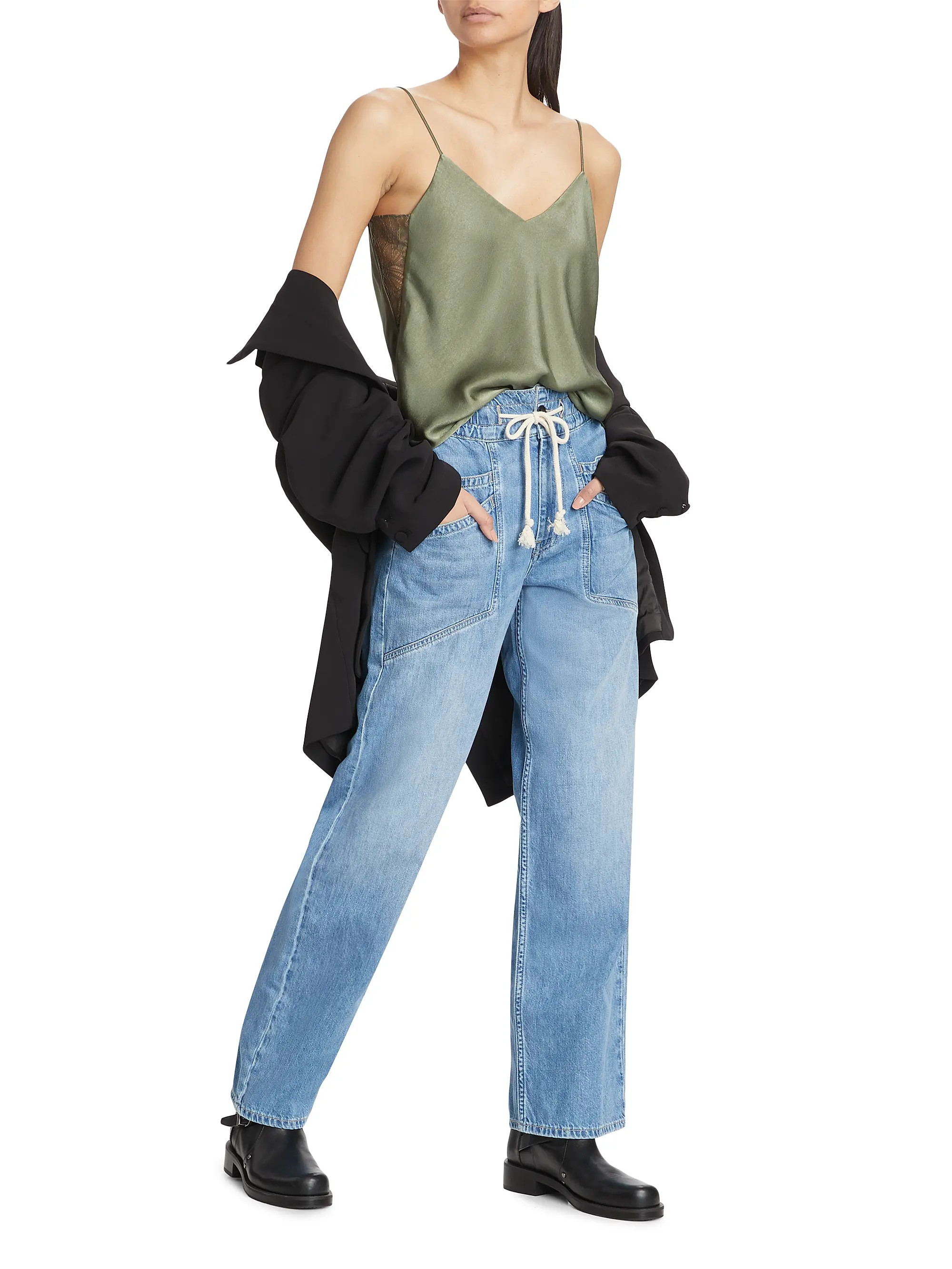 Shop ba&sh Mima Drawstring Jeans | Saks Fifth Avenue | Saks Fifth Avenue
