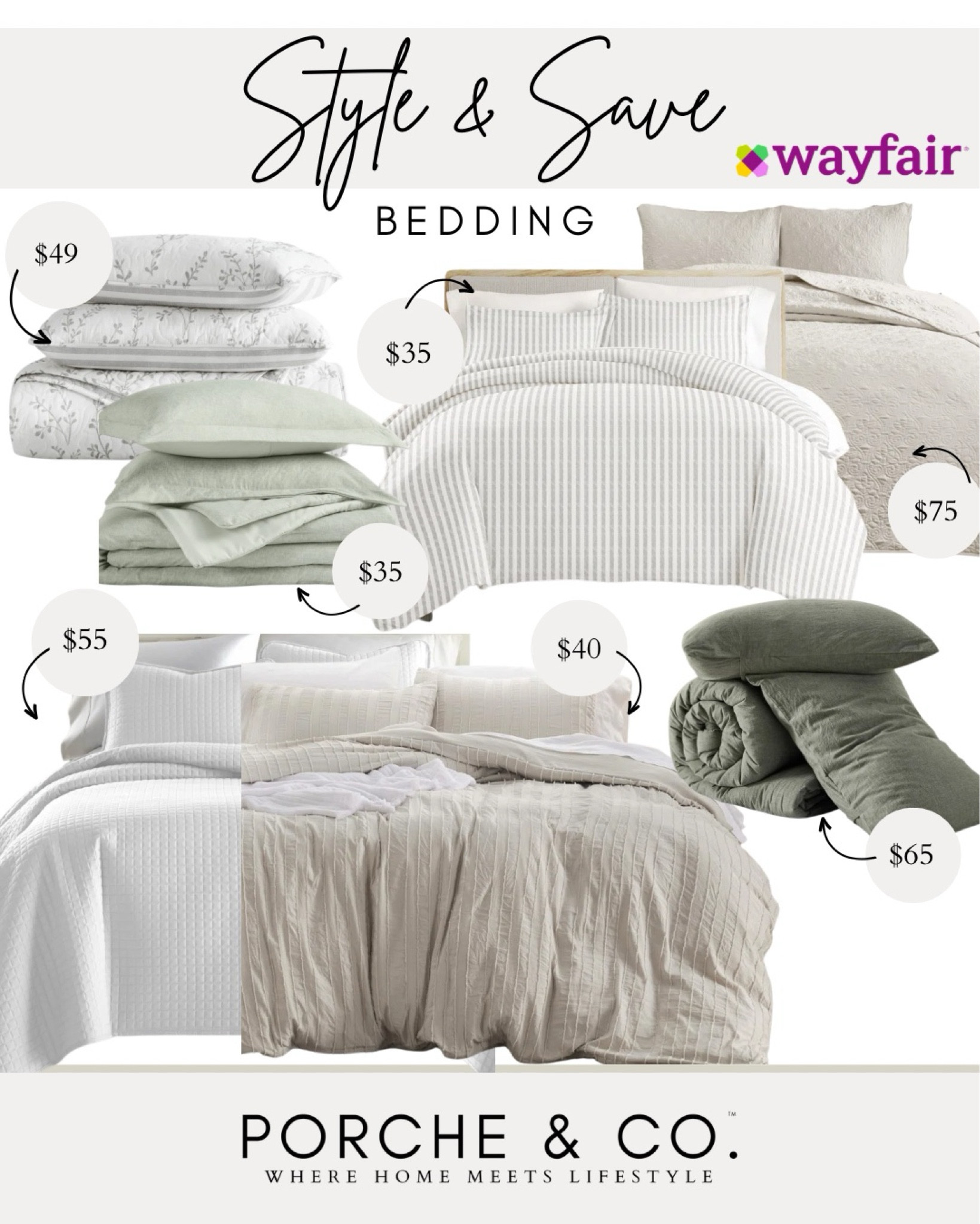 Style & save, Wayfair, Wayfair bedding, bed styling, bedroom decor
#visionboard #moodboard #porcheandco

#LTKSeasonal #LTKStyleTip #LTKHome