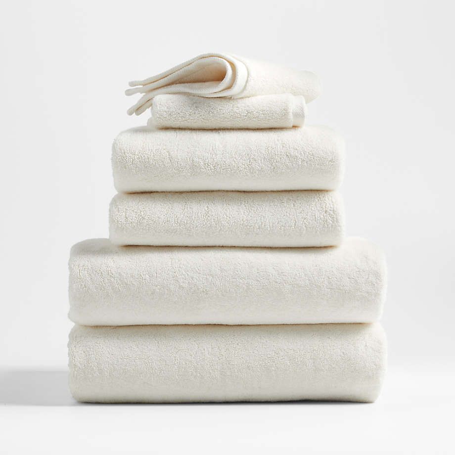 Organic Turkish Cotton Taupe Washcloth + Reviews | Crate & Barrel | Crate & Barrel