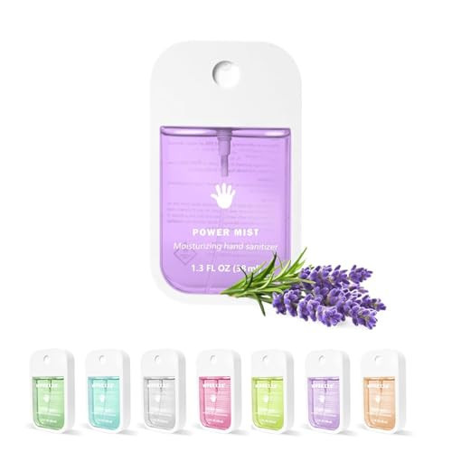 Power Mist Hydrating Hand Sanitizer Spray for Adults and Kids,spray hand sanitizer,500-Sprays Each,Portable hand sanitizer spray,Multi-Flavor,Hand Sanitizer Spray Travel Size (1pcs, Lavender) | Amazon (US)