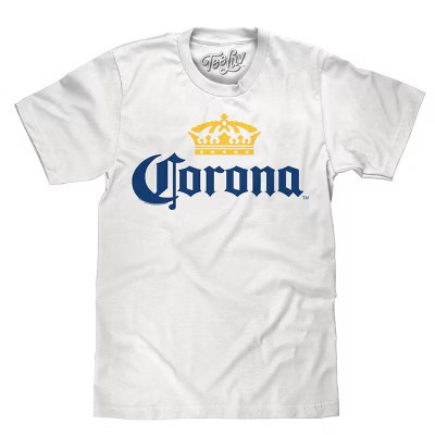 Tee Luv Corona Logo T-Shirt - White Small | Target