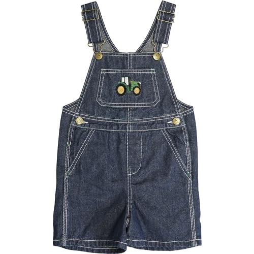 John Deere Kids Denim Overalls Shorts Shortalls Bib Pocket Toddler Size 2T US | Amazon (US)