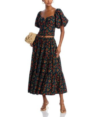 The White Lotus x AQUAMonkey Print Top & Monkey Print Midi Skirt - Exclusive | Bloomingdale's (US)