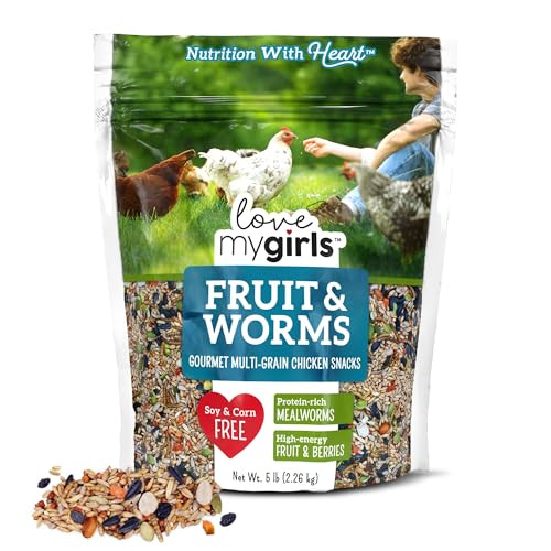 Love My Girls 5lb Chicken Snacks - Gourmet Fruit & Mealworms Bird Treats | Amazon (US)