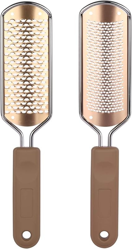 2 Pack Foot File & Rasp Callus Remover - Stainless Steel Coarse & Fine Scraper for Dry/Wet Feet, ... | Amazon (US)