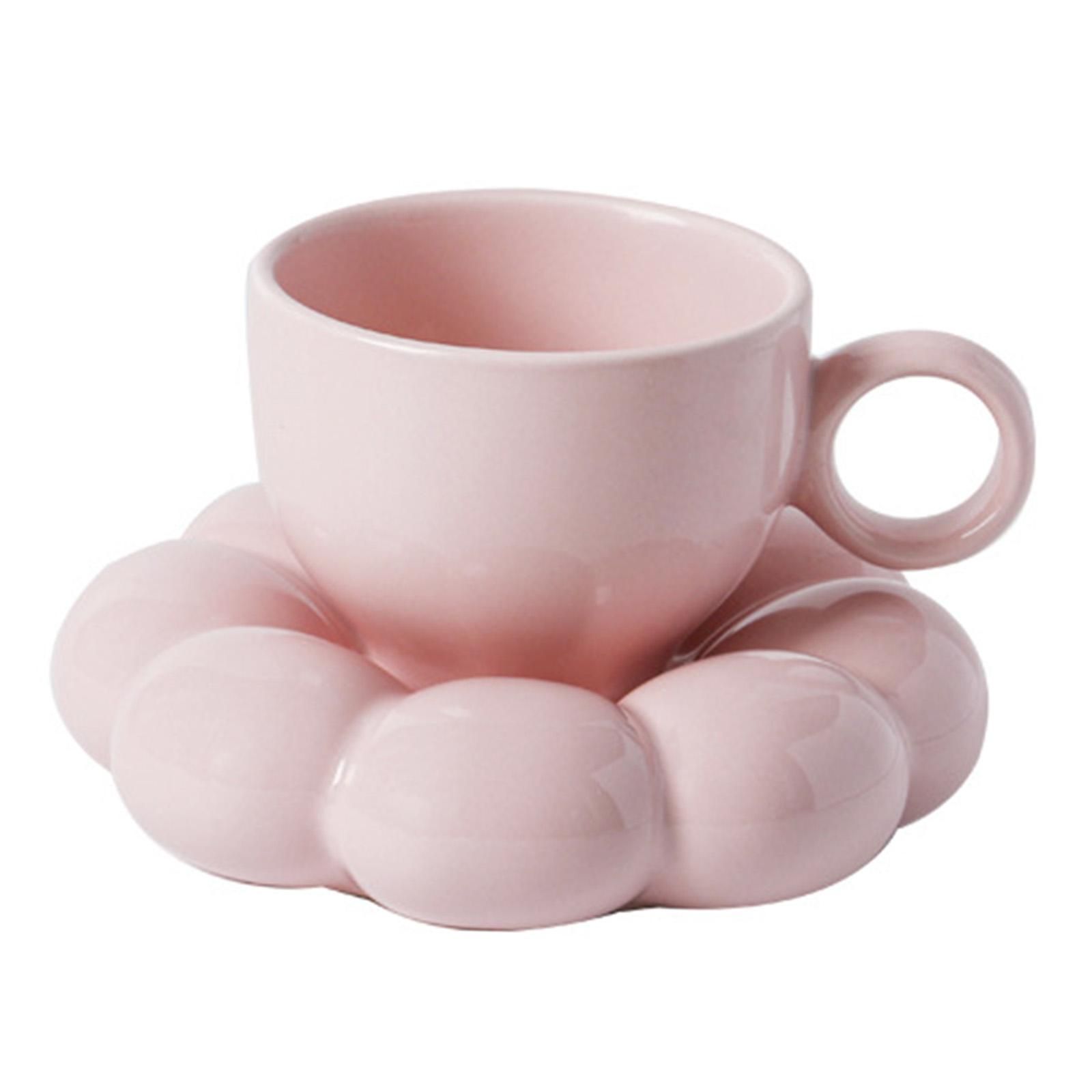 Porcelain Coffee Cup and Saucer with Handle Nonslip Smooth Rim Juice Water Drinks for Home Office... | Walmart (US)