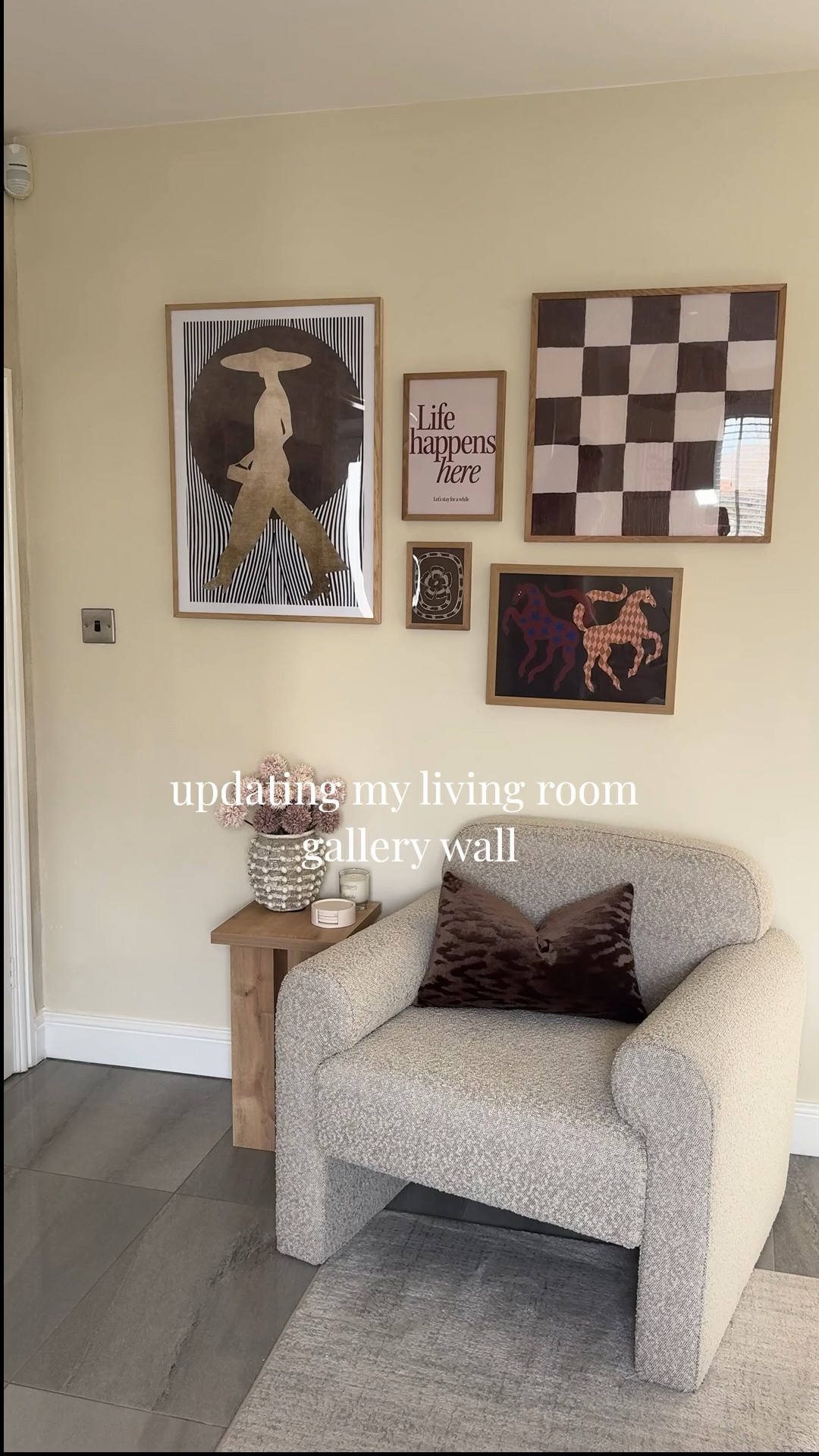I’m obsessed with how this gallery wall turned out in my living room!! Wanted to add some warmer brown tones in and think this fits the vibe perfectly.

Will link each print and the size I got is:

La Madame Noir Print - 50 x 70cm
Checkered Square Print - 50 x 50cm
Life Happens Here Print - 21 x 30cm
Not Our First Rodeo Print - 30 x 40xm
Delicate Bloom 10 Print - 13 x 18cm

Matching Oak Picture Frames

House decor, home interiors, home styling, stylish homes, lifestyle interior

#LTKstyletip #LTKgiftguide #LTKuk