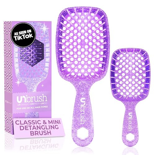 FHI Heat - UNbrush Detangling Brush Combo Pack — Original & Mini UNbrush Hairbrush for All Wet/Dry Hair Types — DuoFlex Anti Static Hair Brush, Vented Detangler Brush for Pain-Free Styling | Amazon (US)