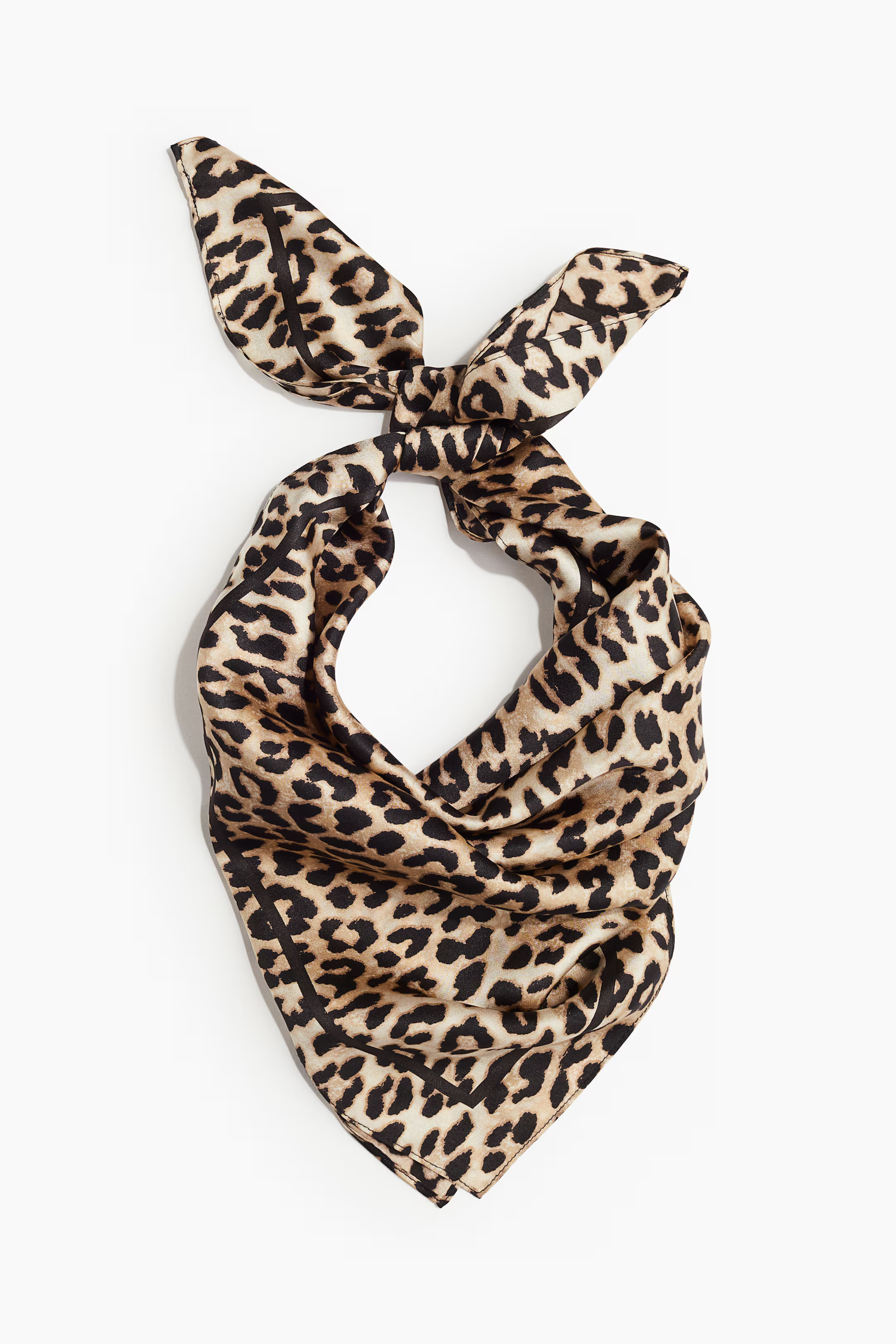 Printed Silk Scarf - Beige/leopard print - Ladies | H&amp;M US | H&amp;M (US + CA)